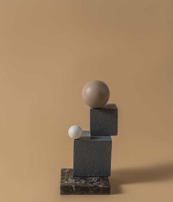 Abstract geometric composition representing analytical focus and balance